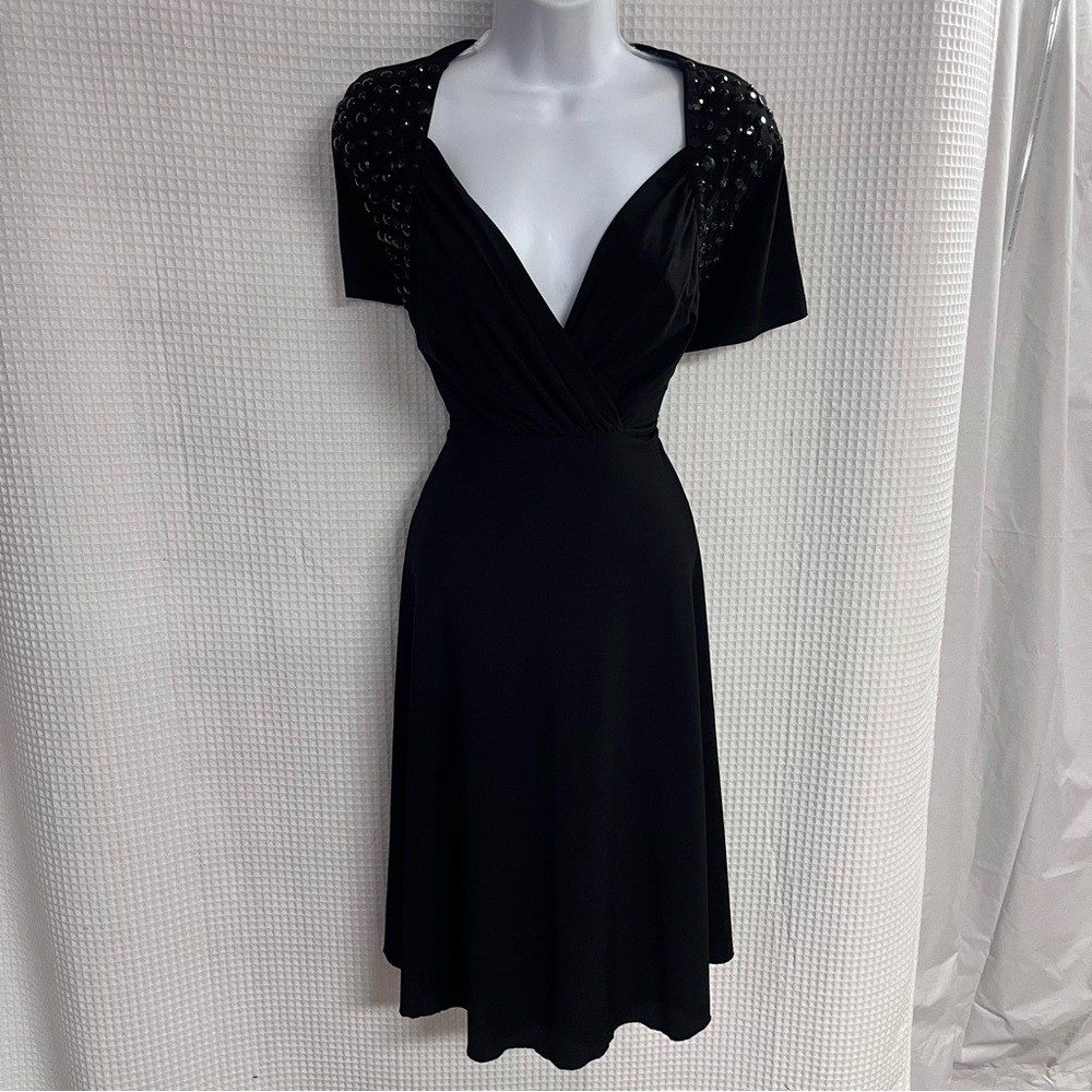 Lavena ladies Black Midi Sheath Dress size XL
